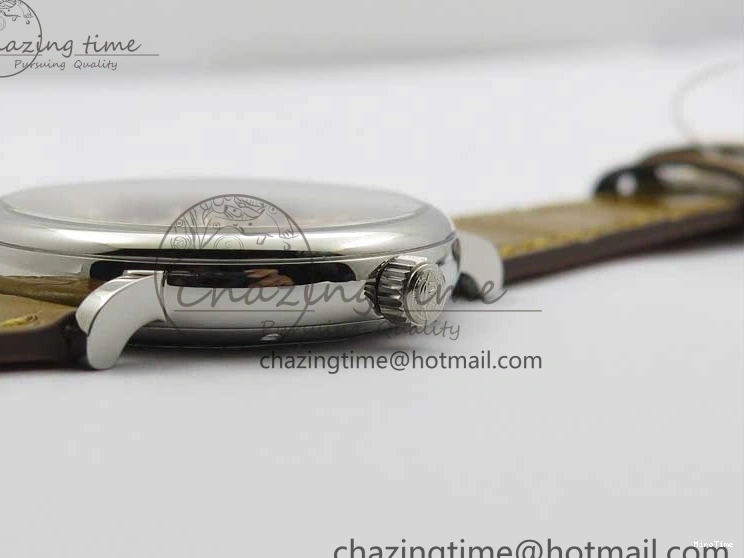 MIROTIME 0127 Durable Portofino 37mm SS V7F 1:1 Best Edition White Dial on Light Brown Leather Strap A 7092